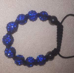 Blue shamballa bracelet